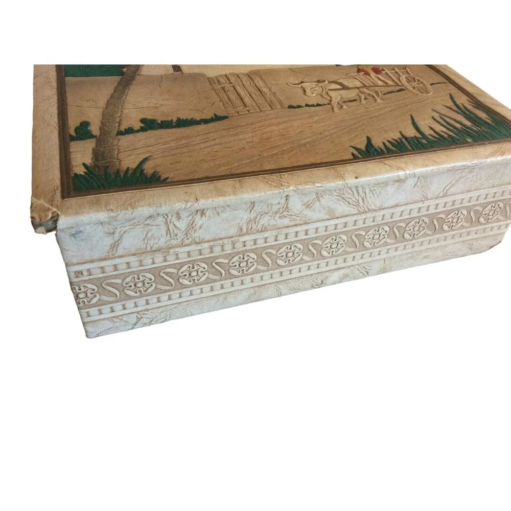 Vintage Trinket Box Durand Chicago USA Mexican Scene